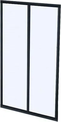 Produktbild von BAYVIEW verglaste Wand aus schwarz lackiertem Aluminium - 60x105 cm