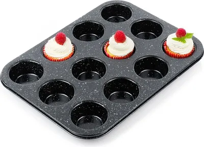 Image de Moule à muffins en granit 35x26,5 cm