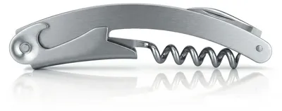 Produktbild von Arendo Kellnermesser, Korkenzieher Edelstahl, Kellnerbesteck, Weinöffner mit Flaschenöffner & Folienschneider, ergonomischer Griff, robust & kompakt