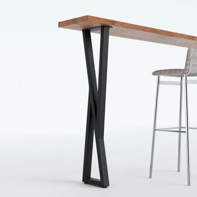 Immagine prodotto di Set di 2 gambe robuste per tavolo, realizzate Acciaio al carbonio, alte 105 cm