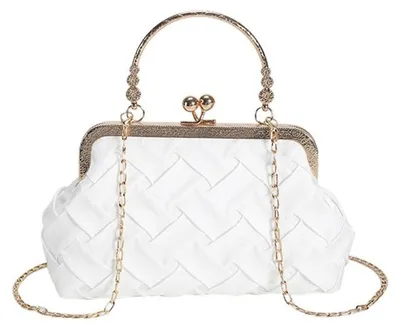 Productafbeelding van RPAEOY Clutch, gevlochten Polyurethanleer, bruidstas, elegante handtas, schoudertas