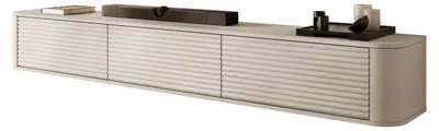 Produktbild von MIRJAN24 TV-Lowboard Hange MDF, Stilvoll Wohnzimmer, Lowboard mit drei Drehtüren (Farbe: Cashmere)