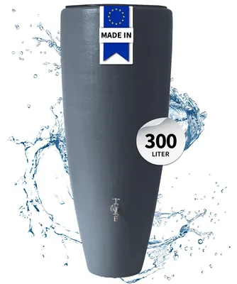 Productafbeelding van GARANTIA 2in1 regenwatertank 300 L graphite grey incl. plantschaal