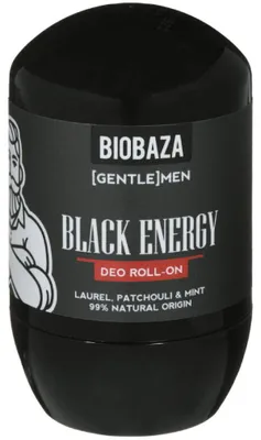 Produktbild von Biobaza, Black Energy, alkoholfrei, erfrischend, holzig und frisch, Deo-Roll-On, fü r Mä nner, 50 ml
