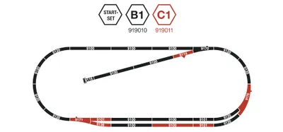 Produktbild von Fleischmann 919011 Gleisset C1