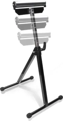Image de Fauteuil à roulettes réglable en acier, capacité de charge de 60 kg, noir