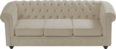 Produktbild von Sofa 3-Sitzer - Samt - Beige - CHESTERFIELD