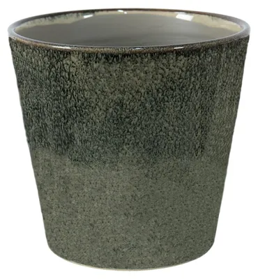 Zdjęcie produktu dla Doniczka Clayre & Eef Ø 19x18 cm zielona ceramiczna