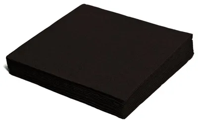 Produktbild von 100x Servietten 33 x 33 cm 1/4 -Falz 2-lagig schwarz