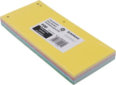 Zdjęcie produktu dla Przekładki kartonowe 1/3 A4 235x105 mm mix kolorów 100 sztuk