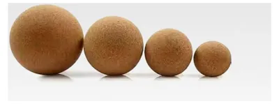 Produktbild von Korkball Set Massagebälle aus Kork in 4 Größen zur Triggerpunktmassage