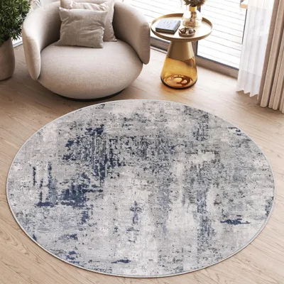 Obrázek produktu pro Tapiso Koberec SKY Round Modern Grey Light grey Obývací pokoj 200 x 200 cm