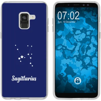 Produktbild von PhoneNatic Case kompatibel mit Samsung Galaxy A8 Plus (2018) Silikon-Hülle SternzeichenSagittarius M5