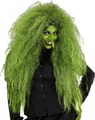 Produktbild von Wilde Hexen Perücke Grün als Kostümzubehör für Halloween & Fasching
