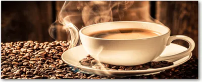 Produktbild von Tulup® Glas-Bild Wandbild aus Glas - 125x50 - Wandkunst - Wandbild hinter gehärtetem Sicherheitsglas - Dekorative Wand für Küche & Wohnzimmer - Essen & Getränke - Aromatischer Kaffee - Braun
