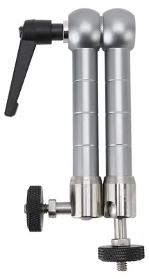 Obrázok produktu pre Svorka na upevnenie kamery, otočná o 360°, univerzálny závit 1/4", ergonomické krídlové matice, kĺbový držiak