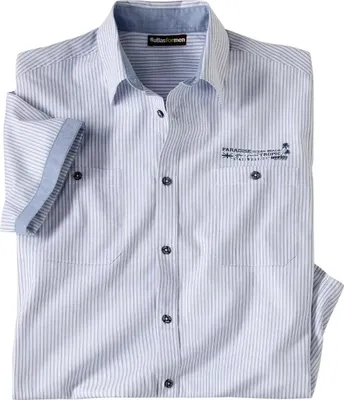 Image de Atlas For Men - Chemise "West Island" pour homme AF1668 (3XL) (Bleu/Blanc)