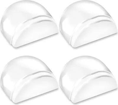 Imagen del producto de Juego de topes para puertas transparentes, 4 unidades, autoadhesivos, para suelos duros
