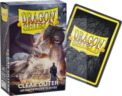 Produktbild von Dragon Shield - Standard Size Outer Sleeves - Matte Clear (100 Sleeves)