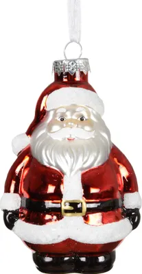 Produktbild von Christbaumschmuck Glas 11,6cm Weihnachtsmann Figur Rot / Weiß