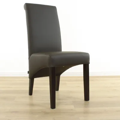 Produktbild von Lederstuhl Felice | Leder Braun - Wenge - Lederstühle Stuhl Stühle Federkern