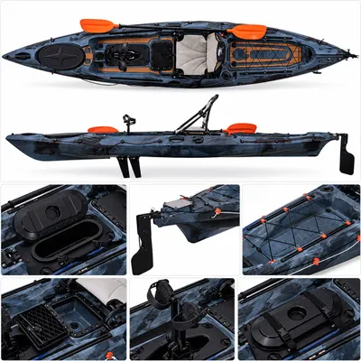 Produktbild von Galaxy Kayaks Alboran FX3 – 409 cm Premium Angel- und Pedalkajak im Komplettset, Farbe Galaxy Kayaks::(SG) Sage