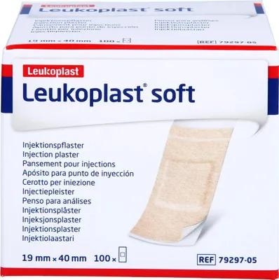 Zdjęcie produktu dla Leukoplast Soft Inject. Paski 19 x 40 mm, 100 sztuk PFL
