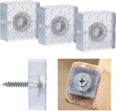 Obrázok produktu pre Gumené podložky, štvorcové, 20 kusov, 29 mm, protišmykové, vhodné na nábytok