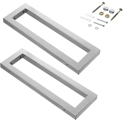 Produktbild von Set mit 2 Edelstahl-Waschtischstützen, 45 cm, für Waschbecken