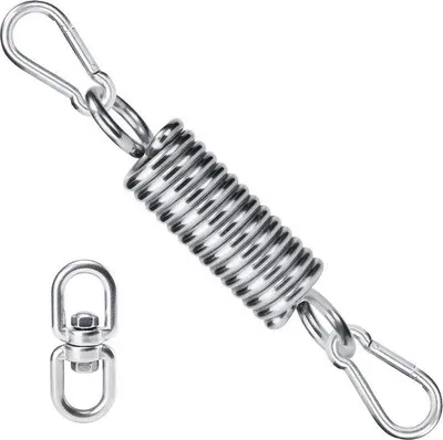 Produktbild von Famanu Hängestuhl Aufhängeset mit Karabinerhaken und drehbarem Haken - Stahl - Hängesessel-Haken