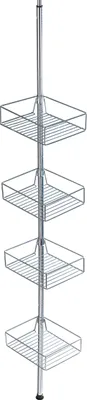 Produktbild von WENKO Teleskop-Duschregal Domaso silber 25,0 x 20,0 x 65,0 - 275,0 cm