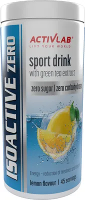 Produktbild von Activlab ISOACTIVE ZERO Sport Drink 225g, Does not contain carbohydrates (sugars), electrolytes, B vitamins - Zitrone
