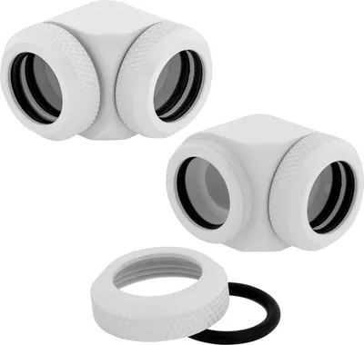 Produktbild von Corsair CX-9052020-WW, Anpassung, Messing, Weiß, 1/4", 90°, 1,4 cm