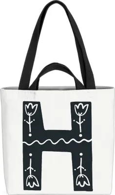 Produktbild von VOID H Buchstaben Natur Tasche 33x33x14cm,15l Einkaufs-Beutel Shopper Einkaufs-Tasche Bag