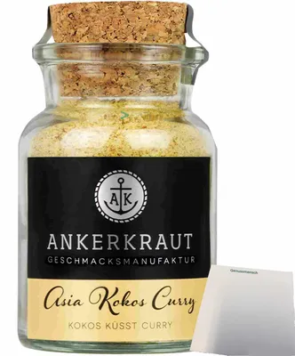 Produktbild von Ankerkraut Asia Kokos Curry (85g Glas) + usy Block