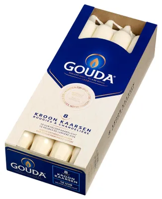 Image de Gouda Bougies de dîner Ivoire 24 cm - 8 pièces