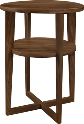 Produktbild von HASENA runder Nachttisch Wilson mit zwei Ebenen Ø 42 cm Nussbaum