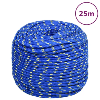 Image de vidaXL Corde de bateau bleu 10 mm 25 m Polypropylène