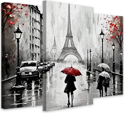 Zdjęcie produktu dla Obrazy Canvas PARYŻ Wieża Eiffla Do Salonu z efektem 3D 120x80cm