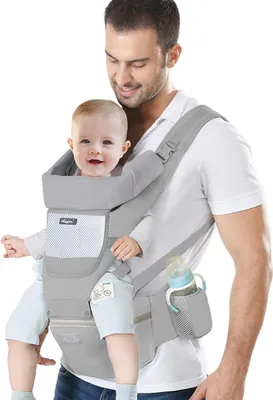 Immagine prodotto di Marsupio ergonomico, grigio, 3-20 kg, per bambini dai 3 ai 36 mesi