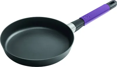 Produktbild von Squality Flachpfanne, Violett, 24cm⌀, 5cm hoch, 1.0l Volumen, Ergo-Griff, CERAN/GAS