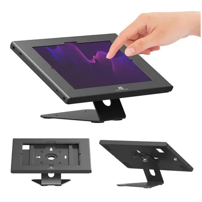 Produktbild von Maclean-Werbehalterung für Tablets mit Verriegelung 10,9"–11" iPad Air/Pro Samsung Tab A- und S-Serie 220 × 323 × 22 mm MC-957 B