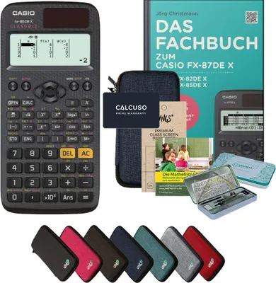 Produktbild von CALCUSO Streberpaket Blau mit Taschenrechner Casio FX-85DE X
