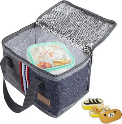 Produktbild von Tragbare Isolierte Thermo-Kühltasche - Lunchaufbewahrung Lebensmitteltasche - Geeignet für Outdoor-Aktivitäten - Camping - Picknicken - Grillen