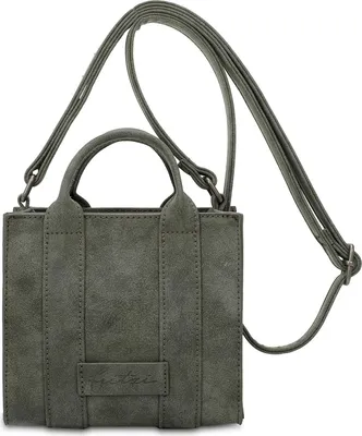 Produktbild von Fritzi aus Preußen Umhängetasche Handtasche Fritzi Square Vintage Crossbody Bag Anthra dunkelgrau
