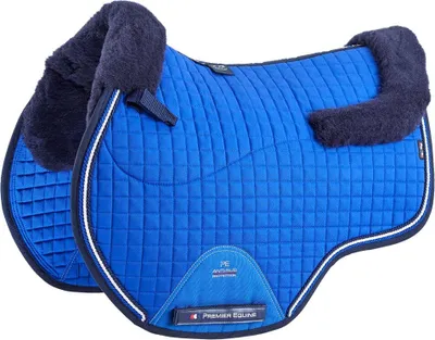 Image de Selle de dressage Premier Equine pour poneys, en Laine, modèle européen, quadrilatère, couleur bleu, pour poneys