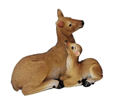 Produktbild von Hirsch Kuh Reh Kitz Rehkitz Kind Rentier Bock Elch Geweih Deko Figur Skulptur