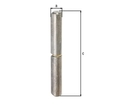 Produktbild von ALBERTS Anschweißrolle, zweiteilig, zum Anschweißen, Außen-Ø16mm, Höhe 140mm
