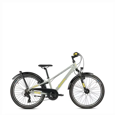 Produktbild von 24 Zoll Kinderfahrrad, 7-Gang, Jungenfahrrad, S’COOL troX pro, ab 7–11 Jahre, 130–150 cm, Grau/Gelb