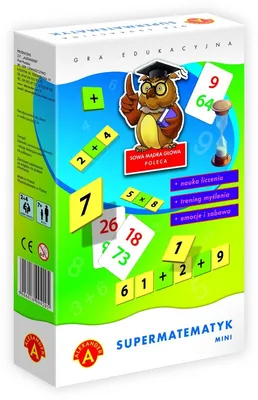 Produktbild von Alexander Supermath mini Mathematikspiel für 2-4 Spieler ab 7 Jahren, 18 x 11,5 x 3,5 cm